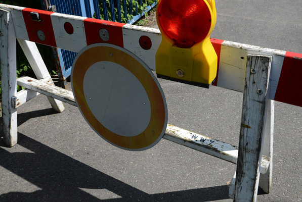 Sperrung der Haimarer Straße in Dolgen