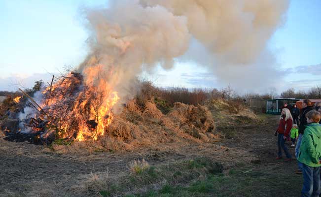 Angemeldete Osterfeuer in Lehrte