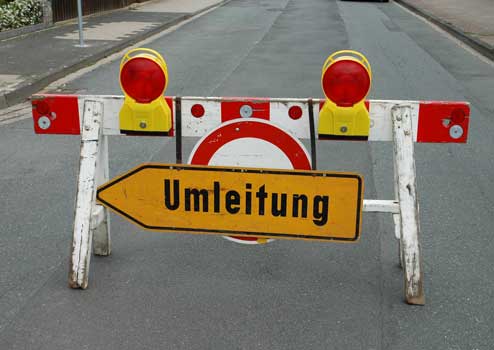 Sperrung Birkenring in Ilten