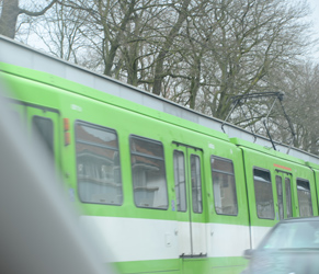 Stadtbahn: Ersatzverkehr mit Bussen zwischen „Freundallee“ und „Messe/Ost“