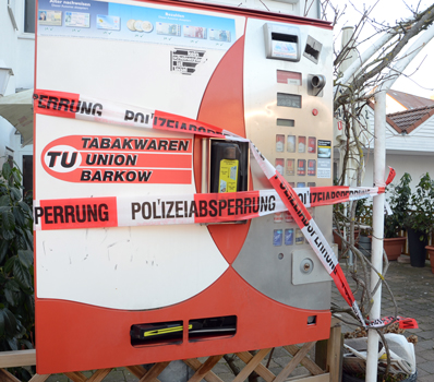 Aufbruch eines Zigarettenautomaten in Hänigsen