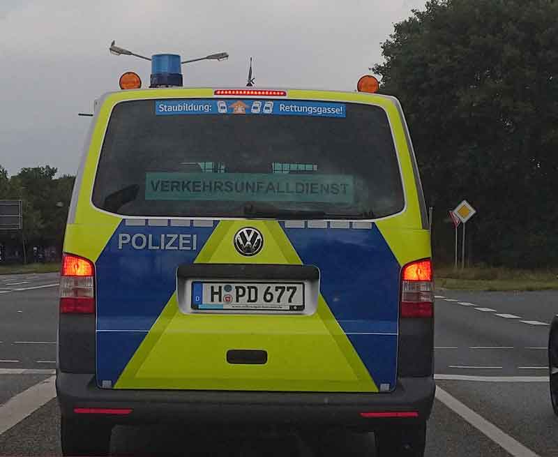 Vier PKW auf der A 7 in Unfall verwickelt – eine Schwer- und sieben Leichtverletzte