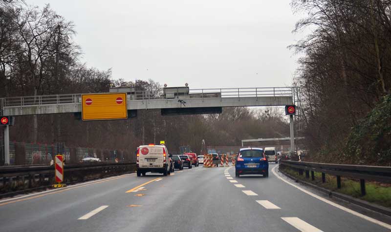 Messeschnellweg: Weidetorbrücke wird vermessen – Vollsperrung