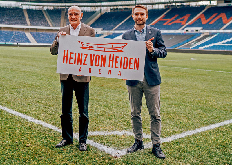 Neuer Namensgeber steht fest: 96 spielt künftig in der „Heinz von Heiden-Arena“