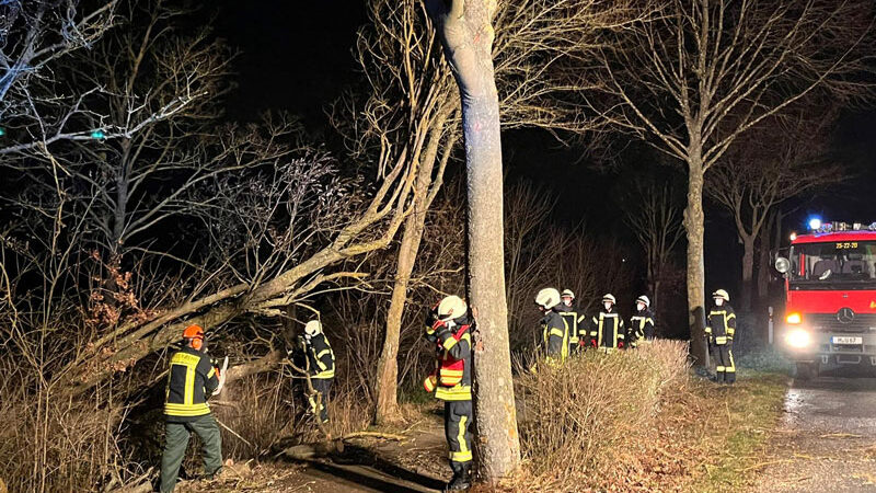 Bisher fünf Einsätze der Sehnder Feuerwehr durch Sturm „Zeynep“ – ÖPNV gestört