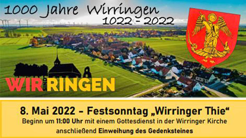 1000 Jahre Wirringen: großer Festsonntag im Mai