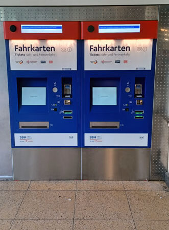 Betriebsstart der SBH: Austausch von Fahrkartenautomaten