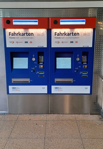 Betriebsstart der SBH: Austausch von Fahrkartenautomaten