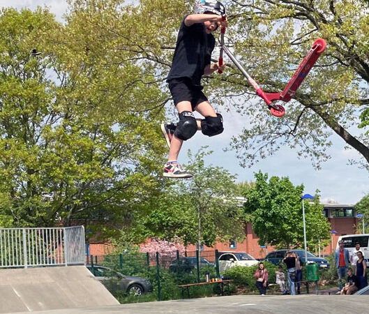 Knappe Entscheidungen beim 3. Lehrter Stunt Scooter Contest