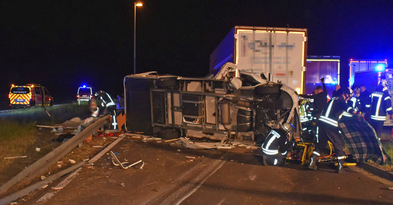 Gestohlenes Wohnmobil wollte Kontrolle auf der A 2 entkommen – Unfall bei Marienborn