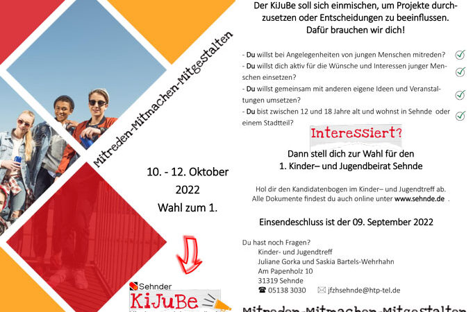 Gesucht: Junge politisch Interessierte für den Zweiten Sehnder „Kinder- und Jugendbeirat“