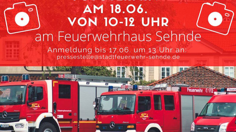 Fotoshooting bei der Sehnder Feuerwehr