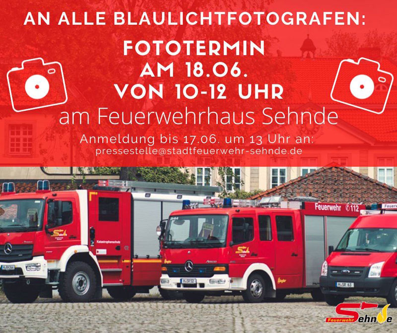 Fotoshooting bei der Sehnder Feuerwehr