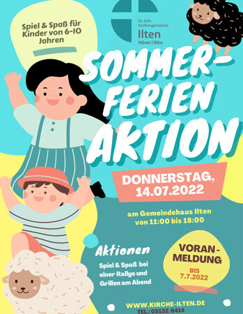 Kirchengemeinde Ilten lädt zur Sommerferien-Aktion für Kinder ein