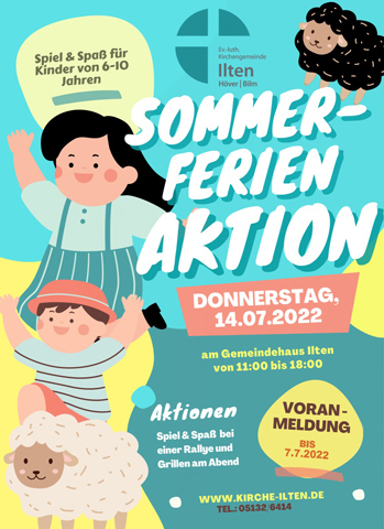 Kirchengemeinde Ilten lädt zur Sommerferien-Aktion für Kinder ein