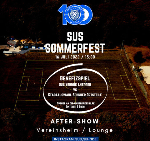 SuS Sehnde lädt ein: Sommerfest und Benefiz-Fußballspiel