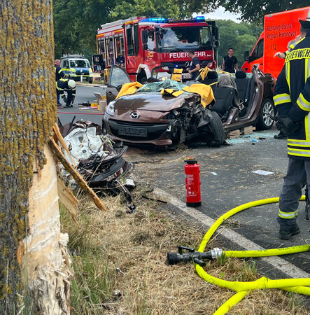 Schwerer Verkehrsunfall zwischen Bilm und Ilten – eingeklemmte Person