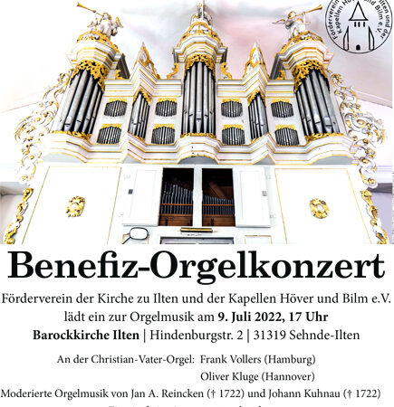 Benefizkonzert in Ilten auf der Christian-Vater-Orgel