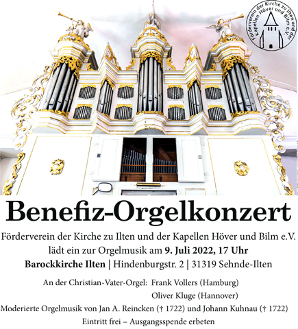 Benefizkonzert in Ilten auf der Christian-Vater-Orgel