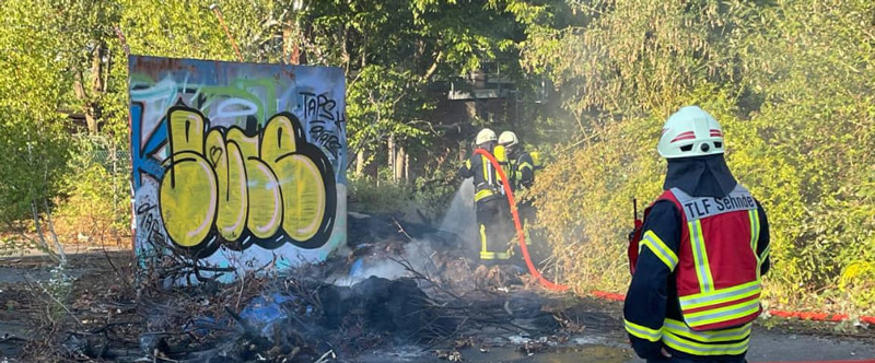 Wieder Brand auf dem Gelände der Keramischen Hütte