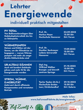 Lokale Energiewende – PV-Total: Vortrag von Prof. Hoyer im Forum Lehrte