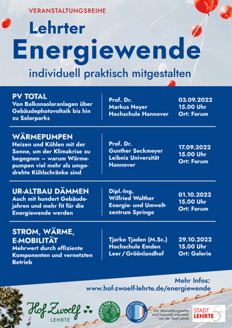 Lokale Energiewende – PV-Total: Vortrag von Prof. Hoyer im Forum Lehrte