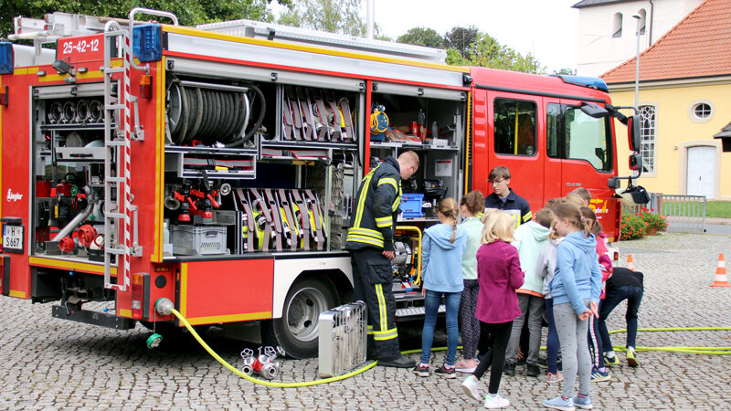 Brandschutzausbildung in der Grundschule Breite Straße