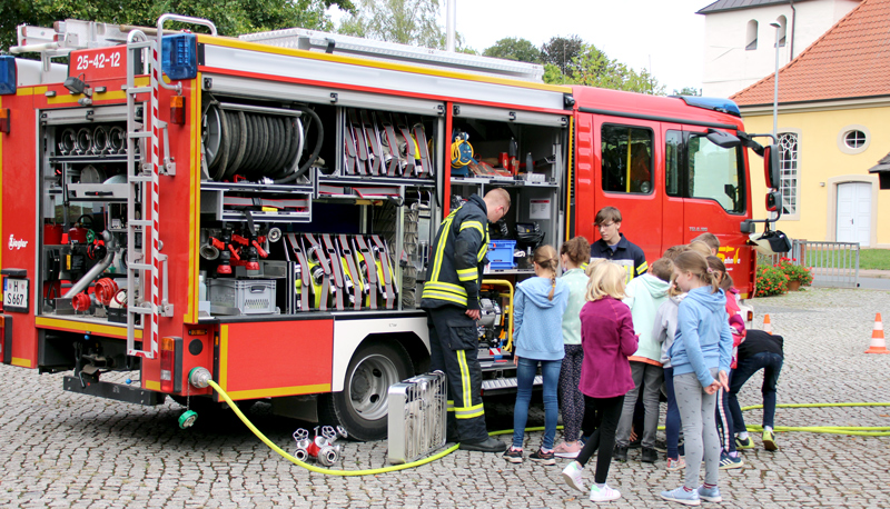 Brandschutzausbildung in der Grundschule Breite Straße