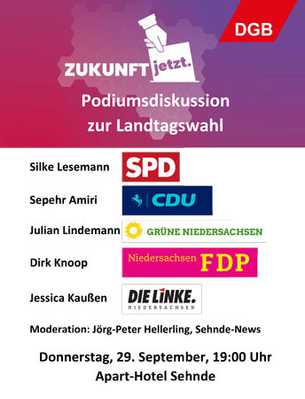 Podiumsgespräch in Sehnde zur Landtagswahl