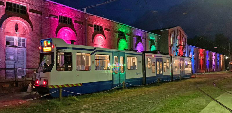 Saisonabschluss im Straßenbahnmuseum mit Feuerwerk und Laternenumzug