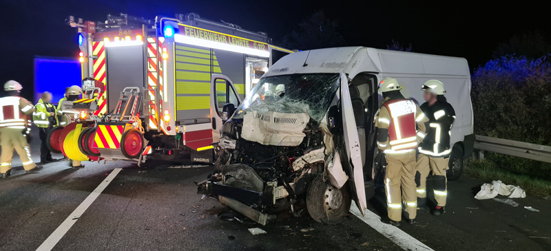 Feuerwehreinsatz Donnerstagmorgen auf der A2