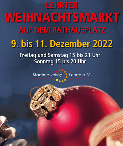 Lehrter Weihnachtsmarkt jetzt auf dem Rathausplatz