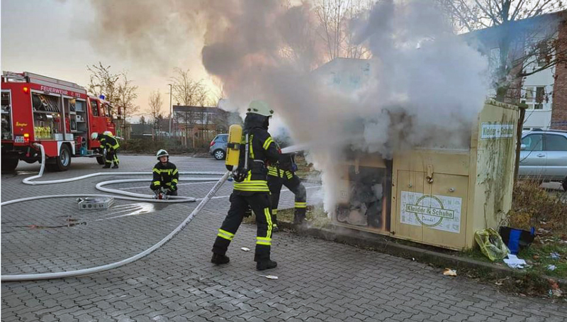 Containerbrand in Sehnde