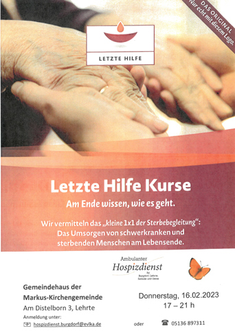 Letzte-Hilfe-Kurs beim ambulanten Hospizdienst