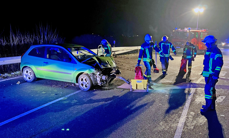 Verkehrsunfall auf der Kreisstraße bei Höver