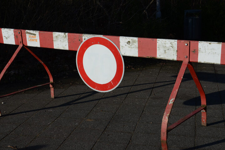 Vollsperrung der Steinstraße in Lehrte