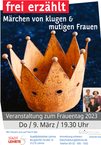 Internationaler Frauentag in Lehrte: „Märchen von klugen und mutigen Frauen“