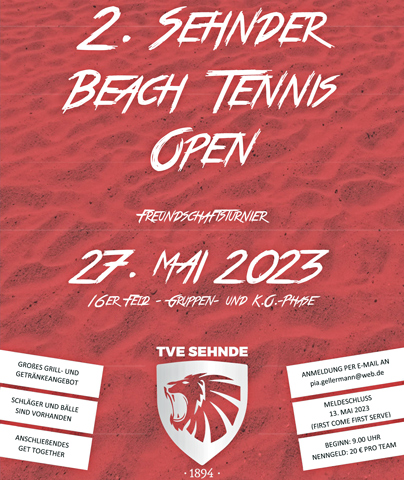 2. Sehnder Beach Tennis Open beim TVE Sehnde