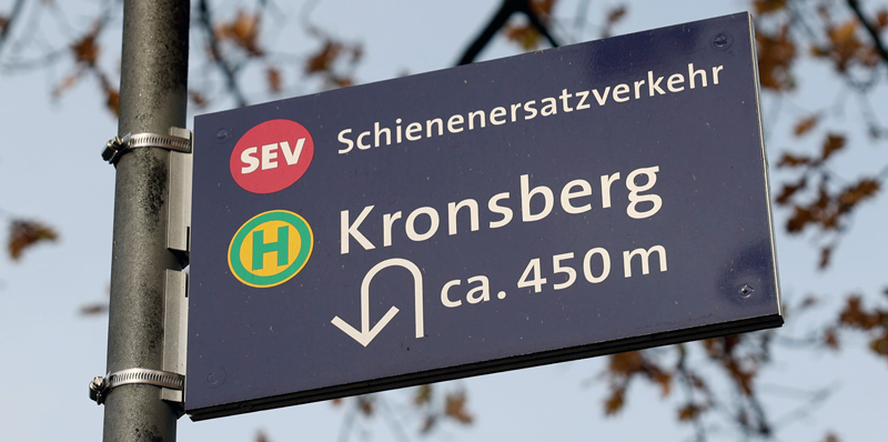 Stadtbahnlinie 6: Ersatzverkehr mit Bussen zwischen „Freundallee“ und „Messe/Ost“