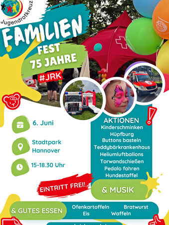 Jugendrotkreuz feiert 75 Jahre mit einem großen Familienfest im Stadtpark