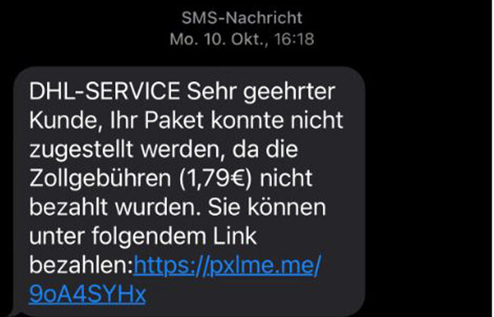 Keine Zollgebühren – Zoll warnt vor Fake-SMS