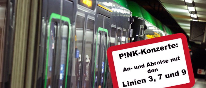 Mit Bus und Bahn zum Stadion: An- und Abreise zu den P!NK-Konzerten