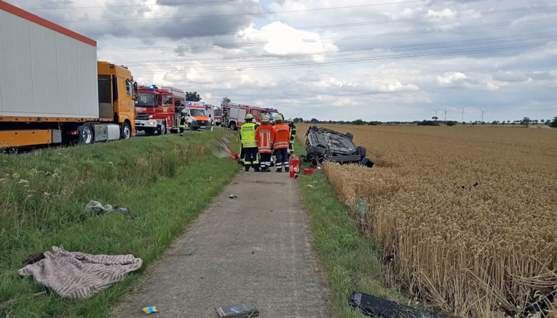 Schwerer Verkehrsunfall auf der B 65 zwischen Mehrum und Haimar