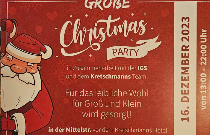 IGS Sehnde lädt Bürger zur Christmas-Party 2023 ein