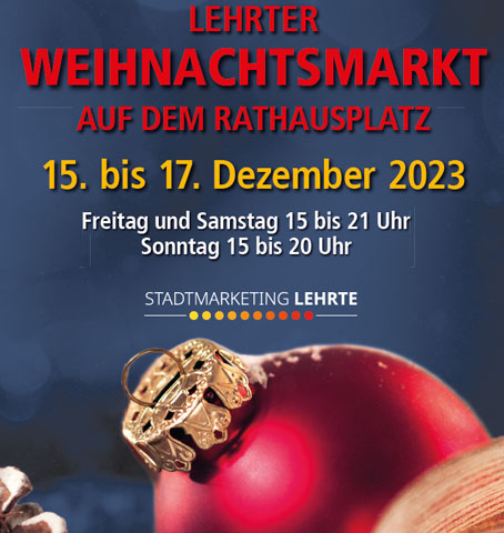 Lehrter Weihnachtsmarkt auf dem Rathausplatz