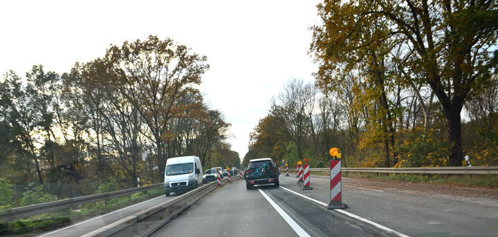 Brückenbau macht weitere Sperrungen der B 65/Südschnellweg nötig