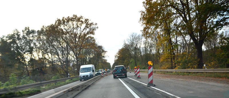 Sperrung auf der B 3, 6, 65 Anfang April – Verkehr durchgängig einspurig