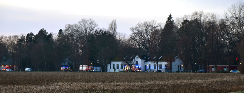 Feuer in leerstehendem Klinikgebäude in Köthenwald