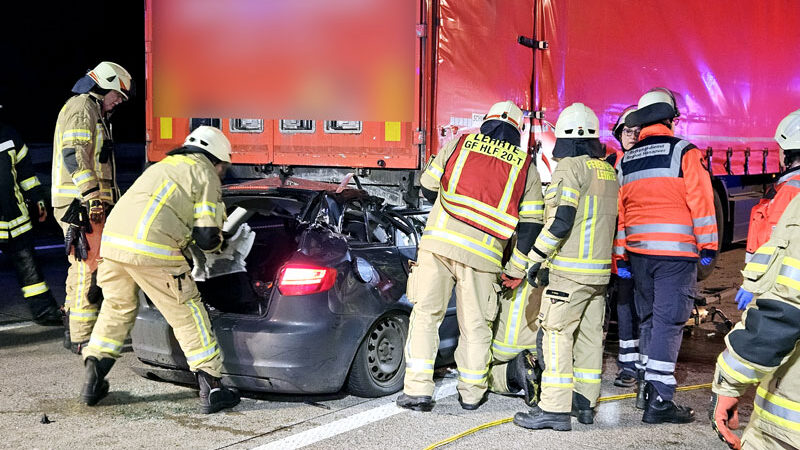 32-Jährige bei Unfall auf der A 7 schwer verletzt