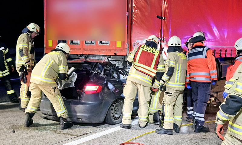 32-Jährige bei Unfall auf der A 7 schwer verletzt